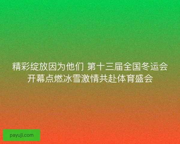 精彩绽放因为他们 第十三届全国冬运会开幕点燃冰雪激情共赴体育盛会