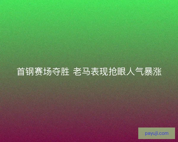 首钢赛场夺胜 老马表现抢眼人气暴涨